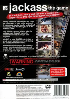 Jackass - The Game box cover back